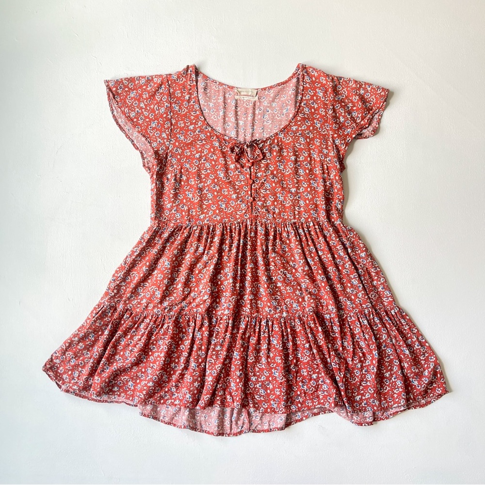 Urban Outfitters Floral Tiered Babydoll Dress